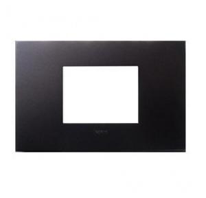 Legrand Arteor Mirror Black Cover Plate With Frame For Shaver Socket, 3 M, 5750 73